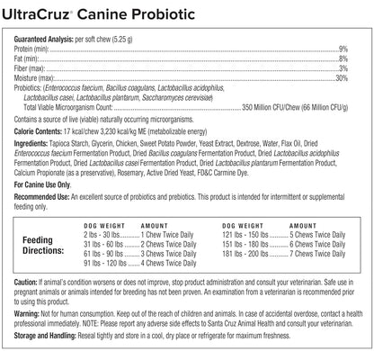 UltraCruz® Canine Probiotic, 120 Count