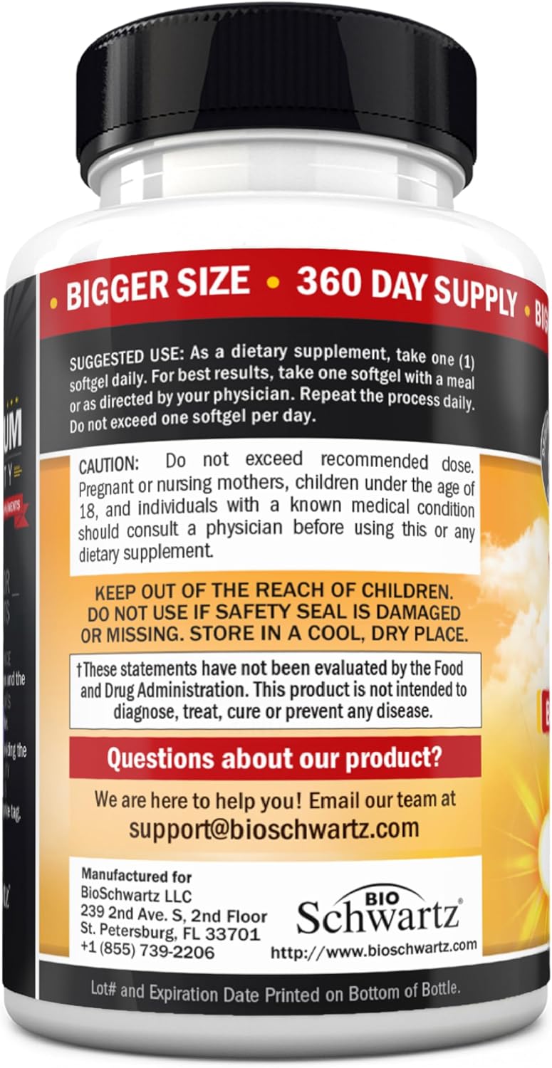 Vitamin D3 5000 IU (125 mcg) with Olive Oil – 360 Softgels - görsel 8