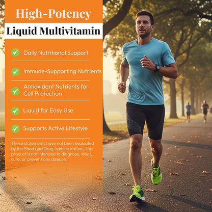 Buried Treasure VM100 Daily Liquid Vitamins and Minerals with Antioxidants, Vegan, Sugar-Free, Orange Zest Flavour, 32 Servings, 32 fl oz