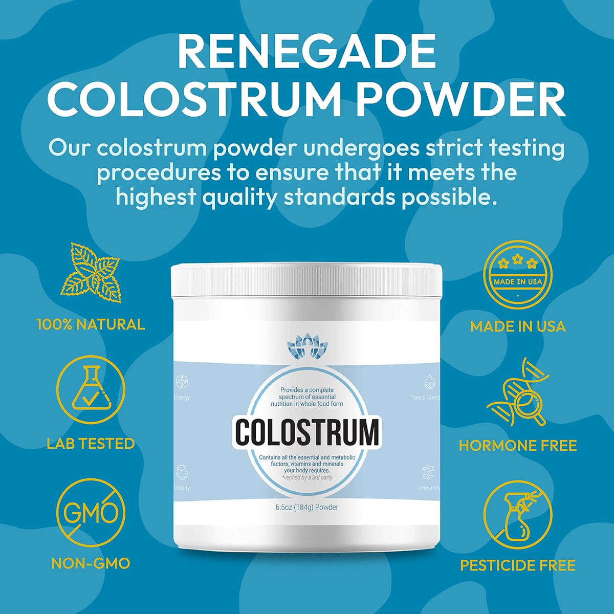 Soma Breath Renegade Colostrum Powder | 6.5 oz (40 Servings) | Grass-Fed Bovine Source | Gluten-Free | Made in the USA - görsel 2