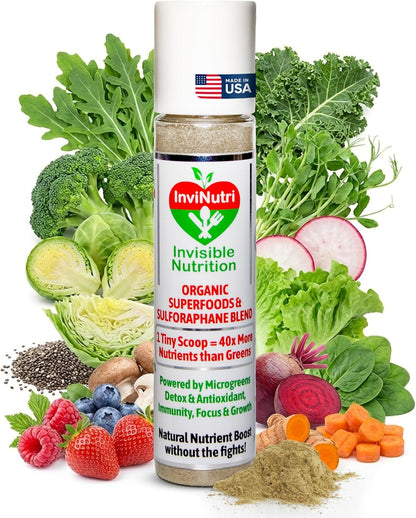 InviNutri Superfood Powder for Sensory & Picky Eaters (30 Servings)