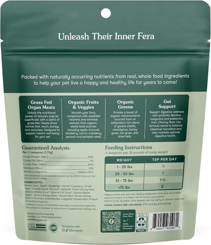 Fera Pets Whole Food Cat & Dog Multivitamin with Probiotics – 105 g