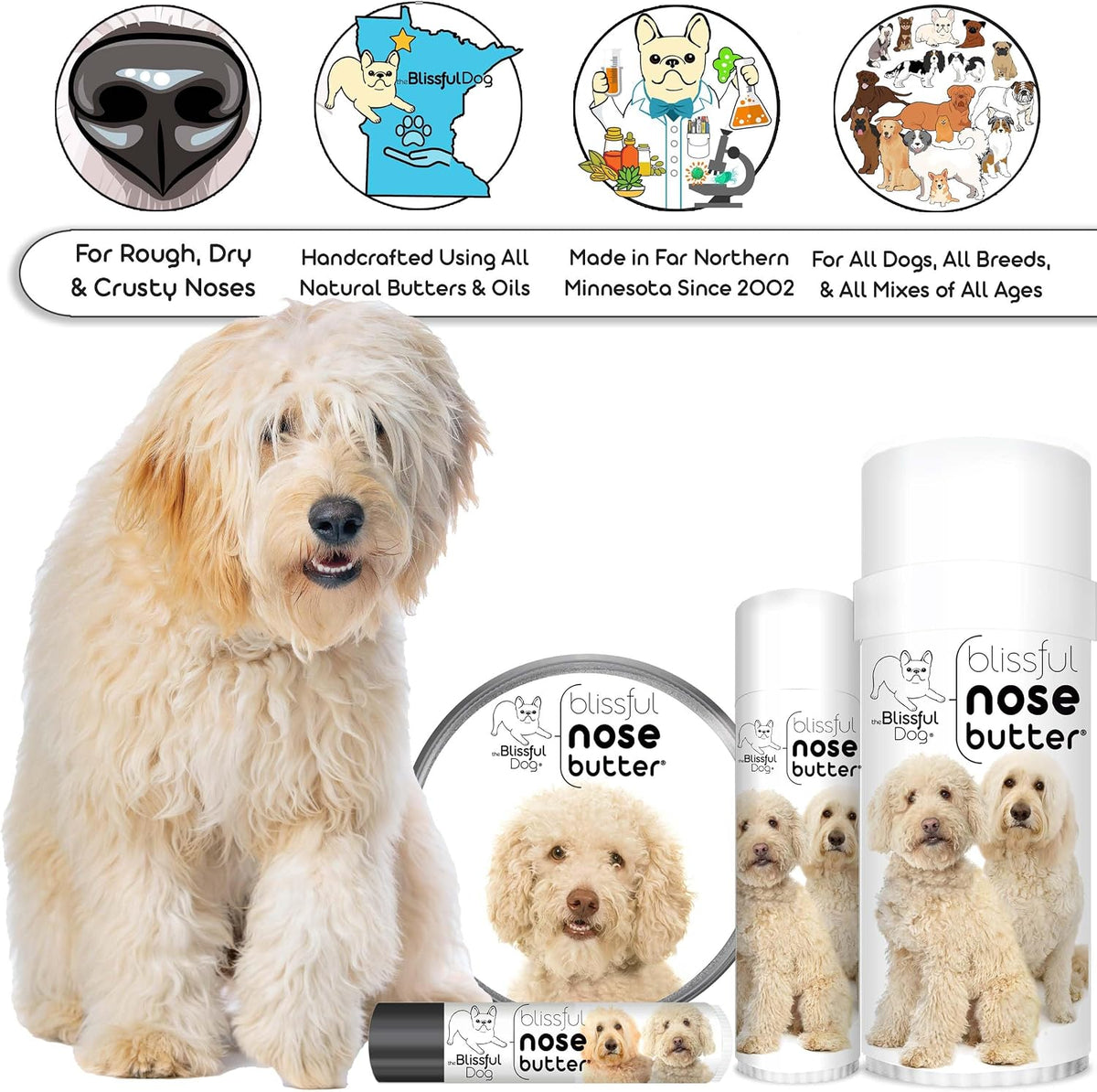 The Blissful Dog Goldendoodle Nose Butter - 57 g Tin - görsel 3