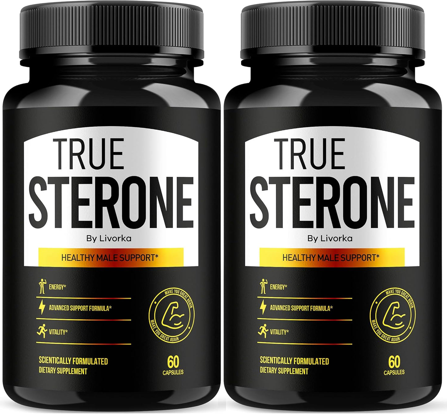 (2 Pack) True Sterone Capsules, TrueSterone, True Sterone Pill, Capsules True Sterone, True Sterone Vitamin Tablets, True Sterone Advanced Formula, True Sterone Reviews 120 Capsules for 2 Months - görsel 1