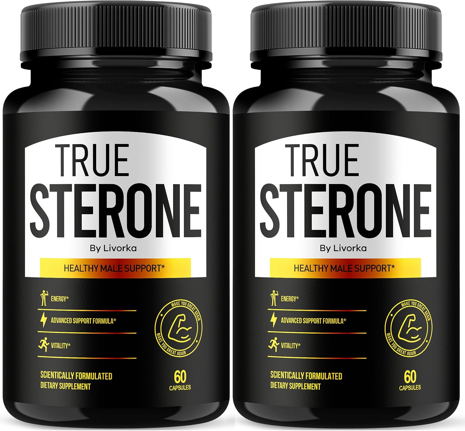 (2 Pack) True Sterone Capsules, TrueSterone, True Sterone Pill, Capsules True Sterone, True Sterone Vitamin Tablets, True Sterone Advanced Formula, True Sterone Reviews 120 Capsules for 2 Months - görsel 1