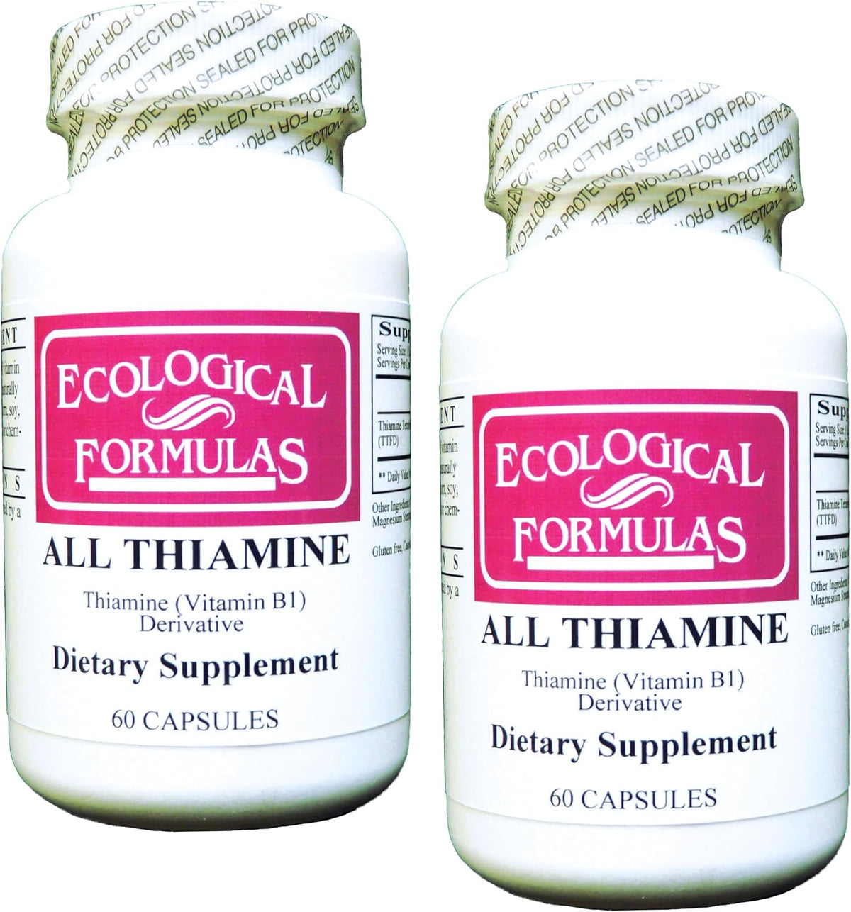 Ecological Formulae All Thiamine Vitamin B1 50 mg, 2 x 250 Capsules - görsel 5