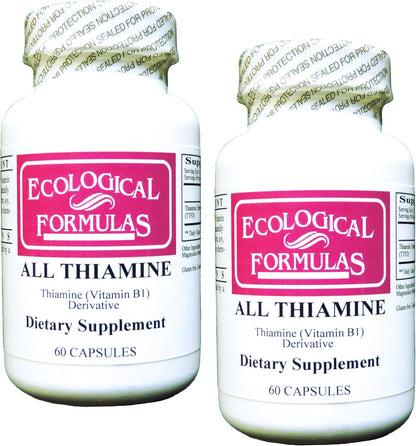 Ecological Formulae All Thiamine Vitamin B1 50 mg, 2 x 60 Capsules