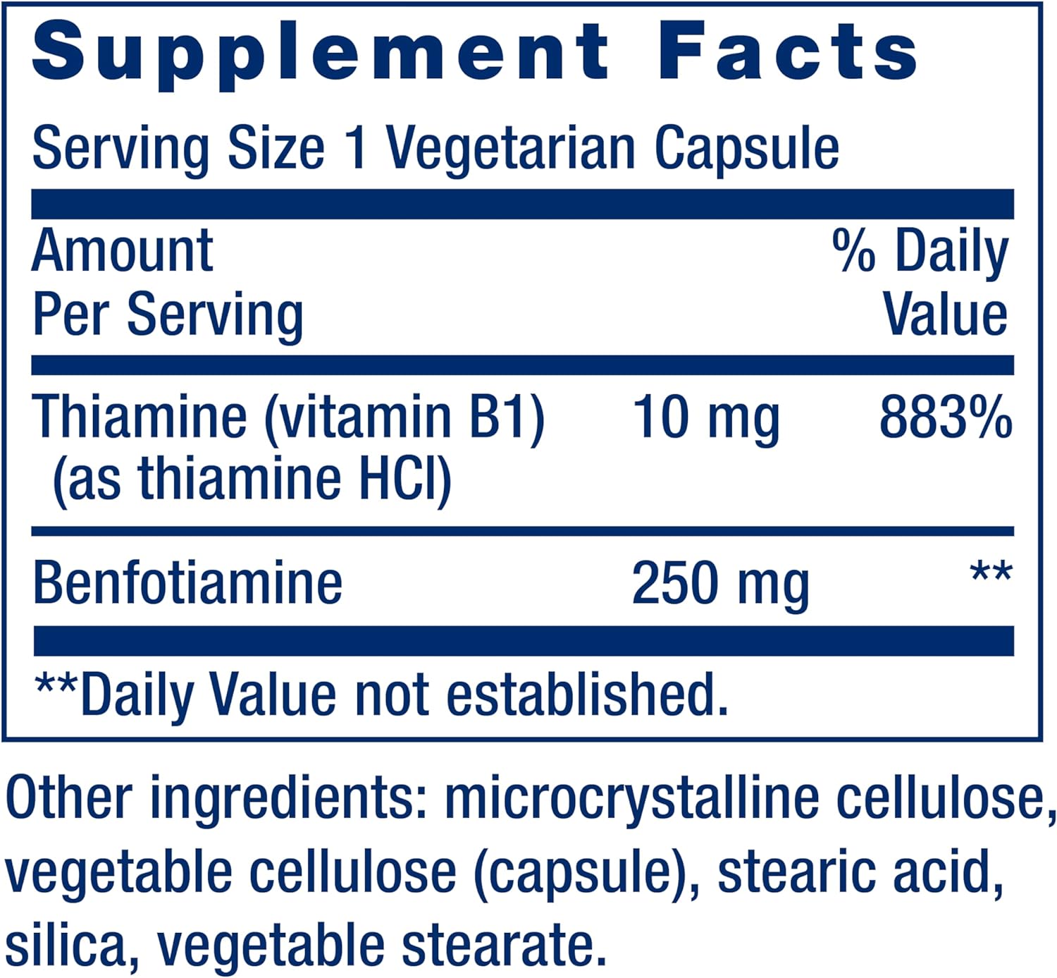 Life Extension Mega Benfotiamine – 250 mg Fat-Soluble Thiamine (Vitamin B1) – 120 Capsules - görsel 3