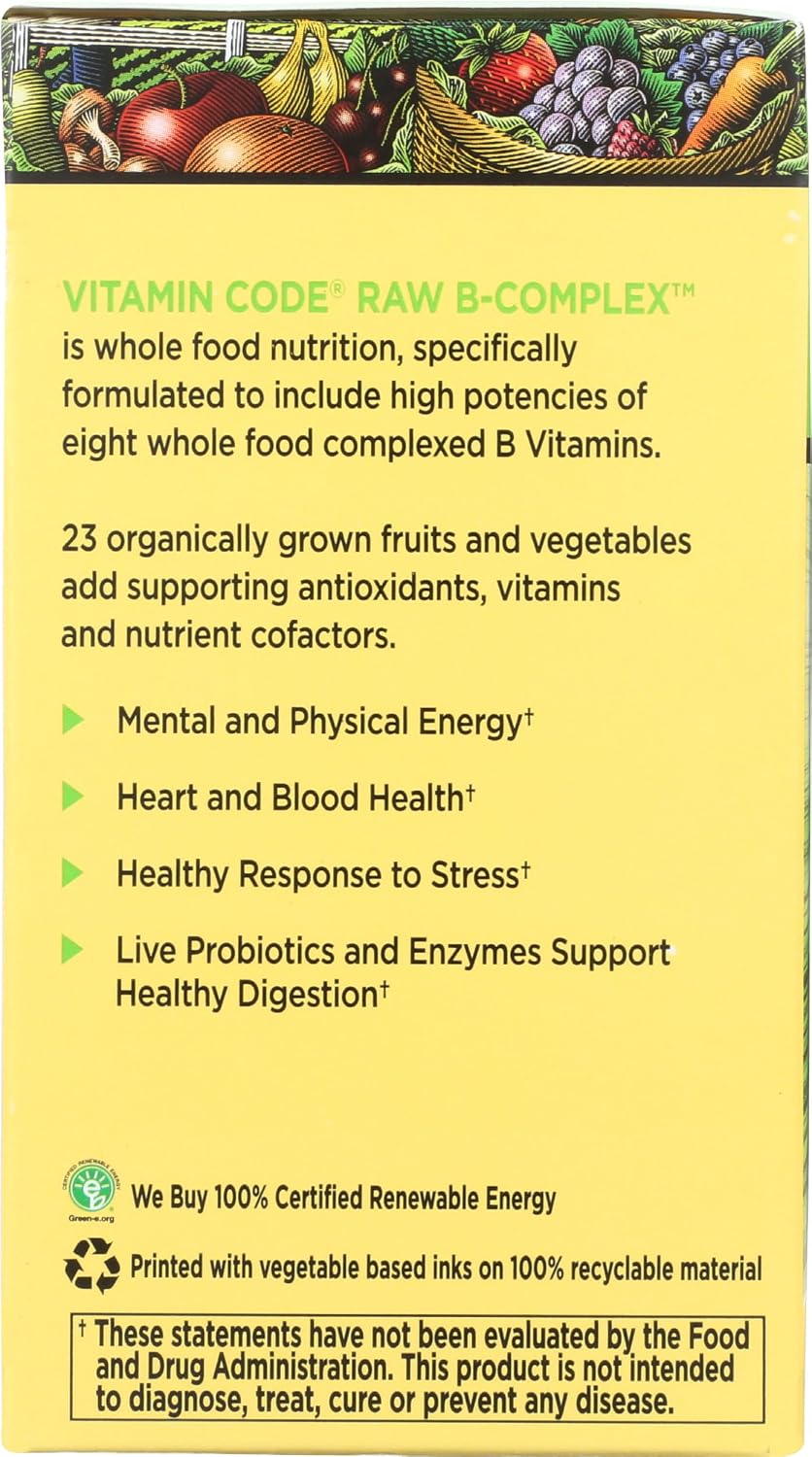Garden of Life Raw B Complex – Vitamin Code – 60 Vegan Capsules - görsel 6