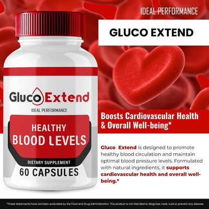 Gluco Extend Capsules - Maximum Strength All Natural Food Supplement (5 Pack)