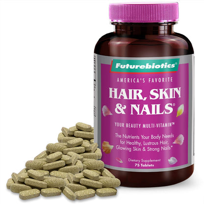 Futurebiotics Hair, Skin and Nails Beauty Multivitamin, 75 Tablets