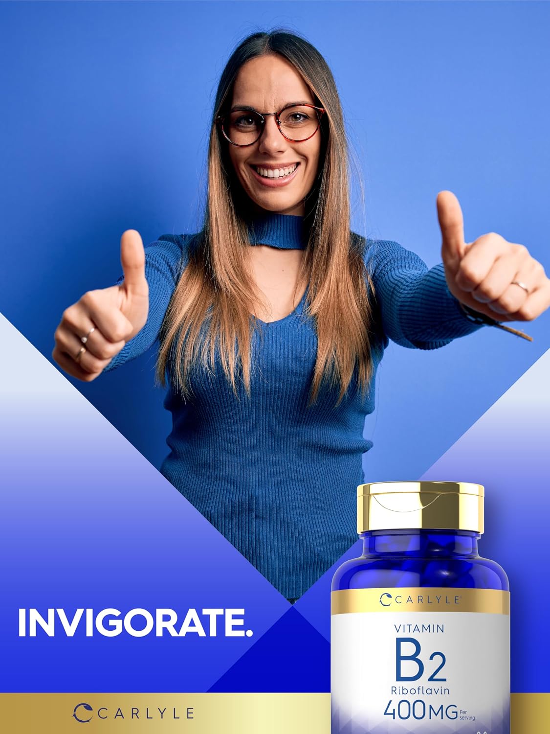 Carlyle Vitamin B-2 400mg | Riboflavin Food Supplement | 180 Capsules - görsel 7