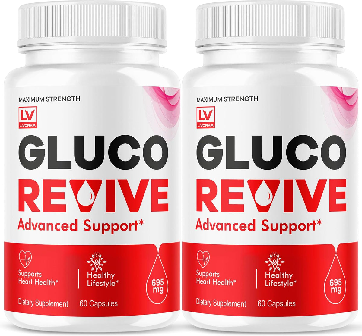 (2 Pack) Gluco Revive Capsules - Official – Maximum Strength Formula: Gluco Revive provides a potent combination – Image 1