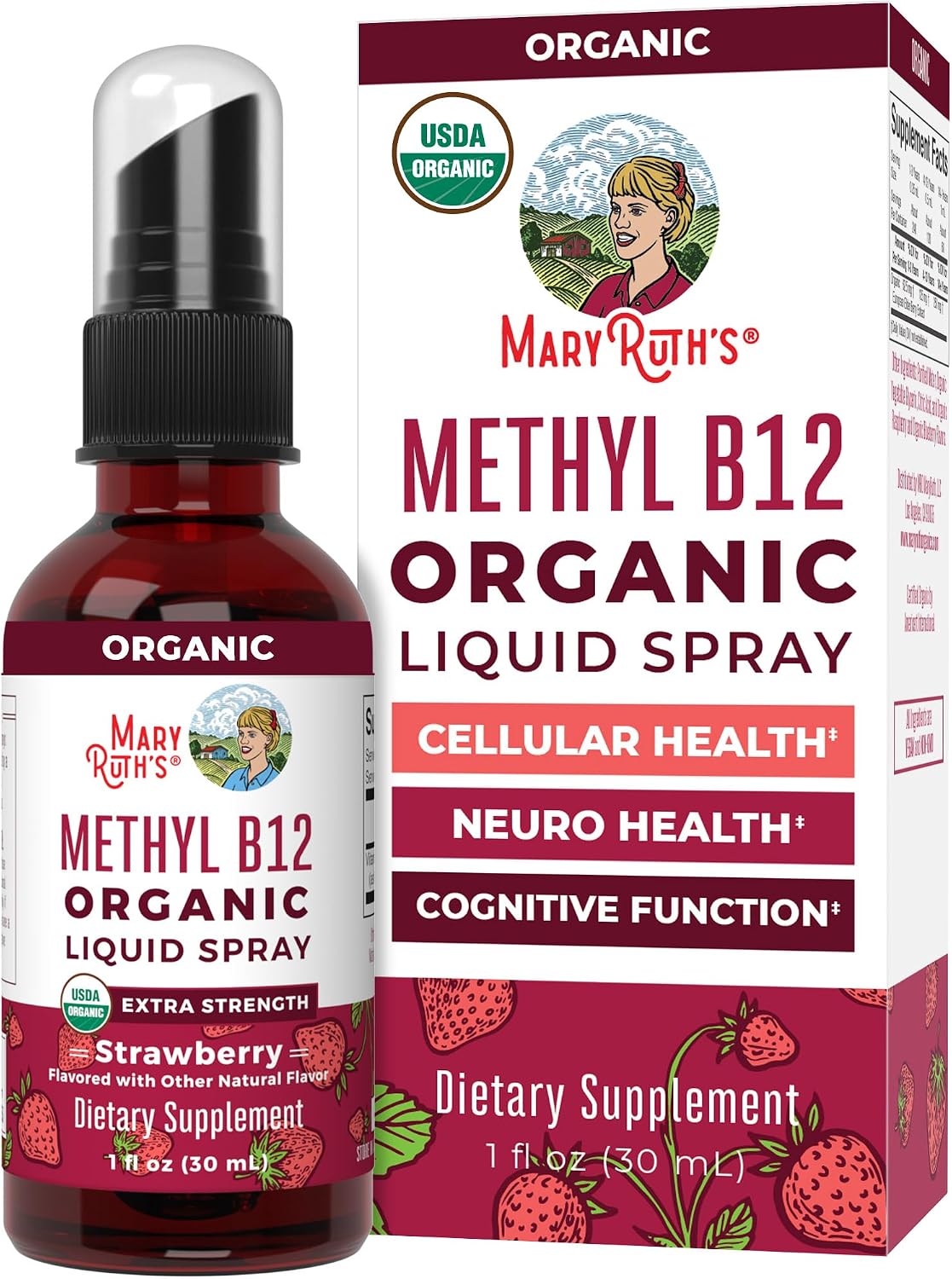 MaryRuth's Organic Methyl B12 Spray | 1,500 µg B12 Per Serving | Methylcobalamin | Energy Metabolism Support | Normal Nervous System Function | Vegan | Gluten-free | Sugar Free | 30 ml - görsel 10