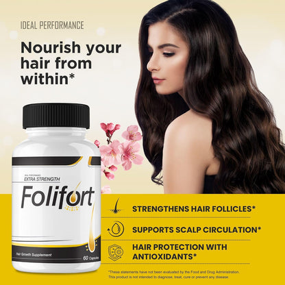 IDEAL PERFORMANCE Folifort Hair Support Capsules – Extra Strength Multivitamin (300 Capsules)