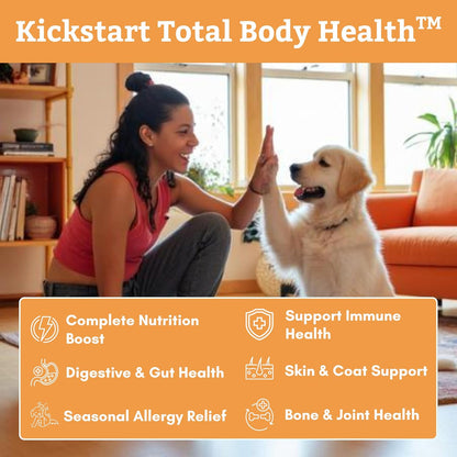 Puppy Multivitamin Powder – Daily Dog Supplement for Homemade Food – Supports Immune System, Skin, Coat & Overall Health – All Breeds – 22 Scoops