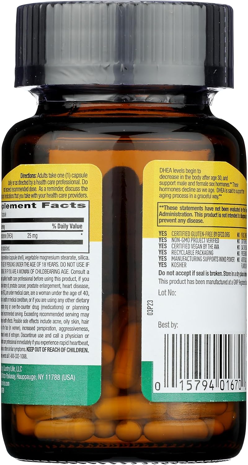 Country Life DHEA 25 mg, 90 Tablets - görsel 2
