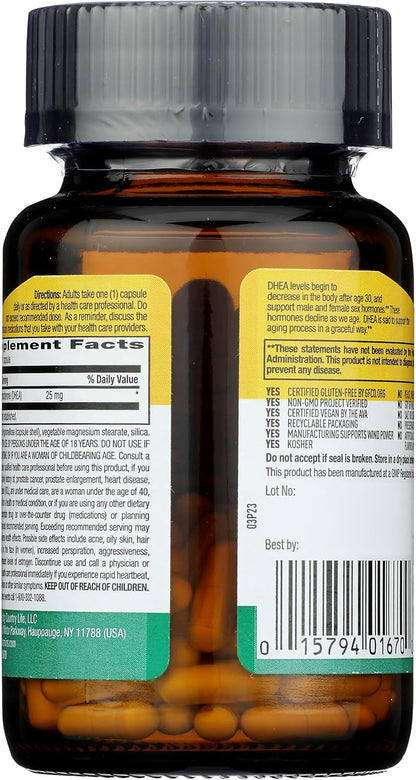 Country Life DHEA 25 mg, 90 Tablets