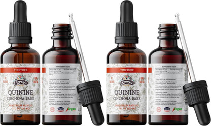 FLORIDA HERBS Quinine Tincture Extract – Cinchona officinalis Dried Bark Herbal Supplement, Non-GMO, Gluten-free, 60 ml