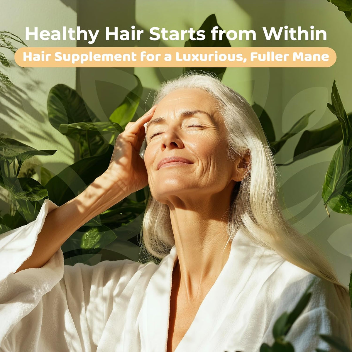 HairVive Women's Hair Growth Food Supplement - with Biotin, Collagen and Saw Palmetto - Apple Pie Flavour, 96 g - görsel 3