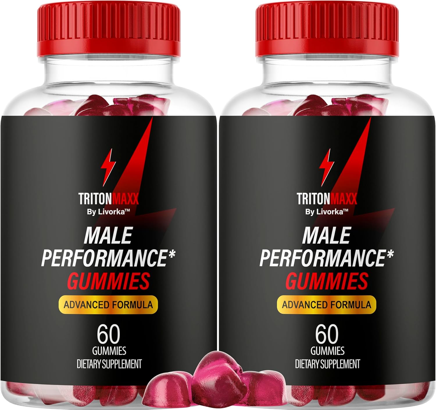 (2 Pack) TritonMaxx Gummies - Triton Maxx Gummies for Men Supplement Support, Premium Triton Maxx Advanced Formula Performance and Energy, 120 Gummies for 2 Months - görsel 1