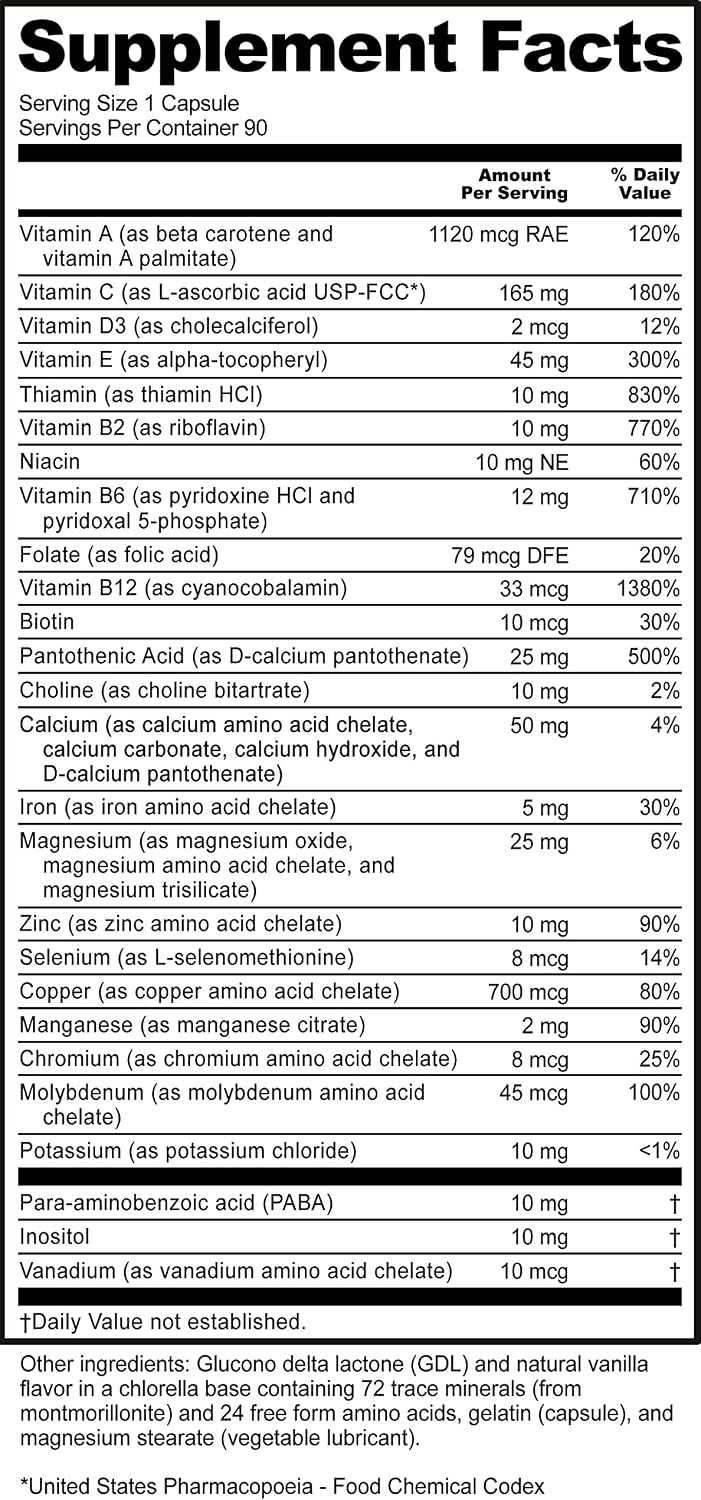 NutriBiotic Multi Vitamins & Minerals, 90 Capsules - görsel 4