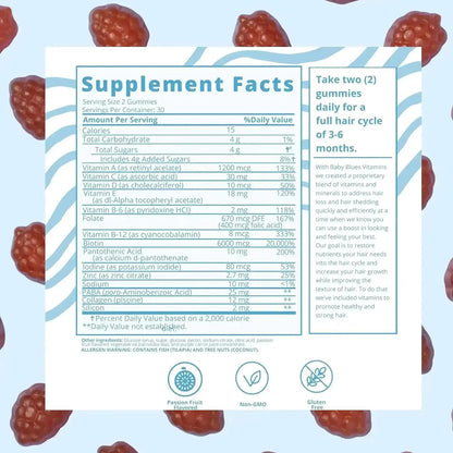 Baby Blues Grow and Glow Beauty Bundle for Mum: Postpartum Hair Vitamins & Superfood Gummies, 2 Pack (60 Count Each) – Image 3