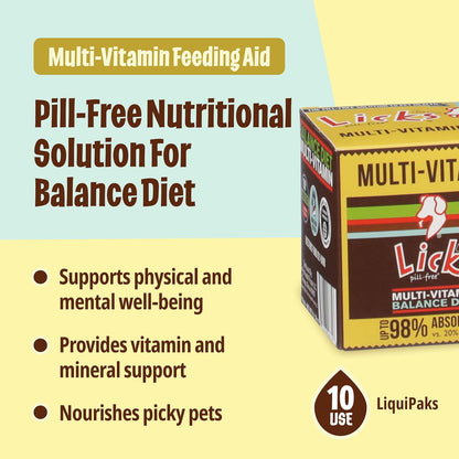 Licks Multivitamin for Dogs – Daily Nutritional Support – Pill-Free Gel Sachets (10 Packets)