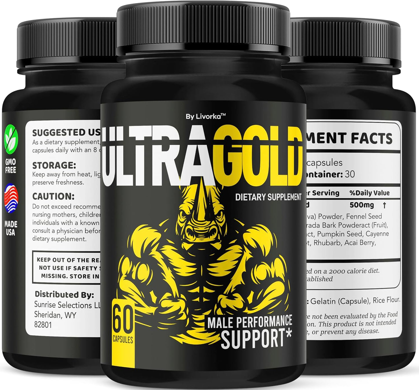 Ultra Gold Capsules - Men's Multivitamin Supplement (3 Pack, 180 Capsules) - görsel 8