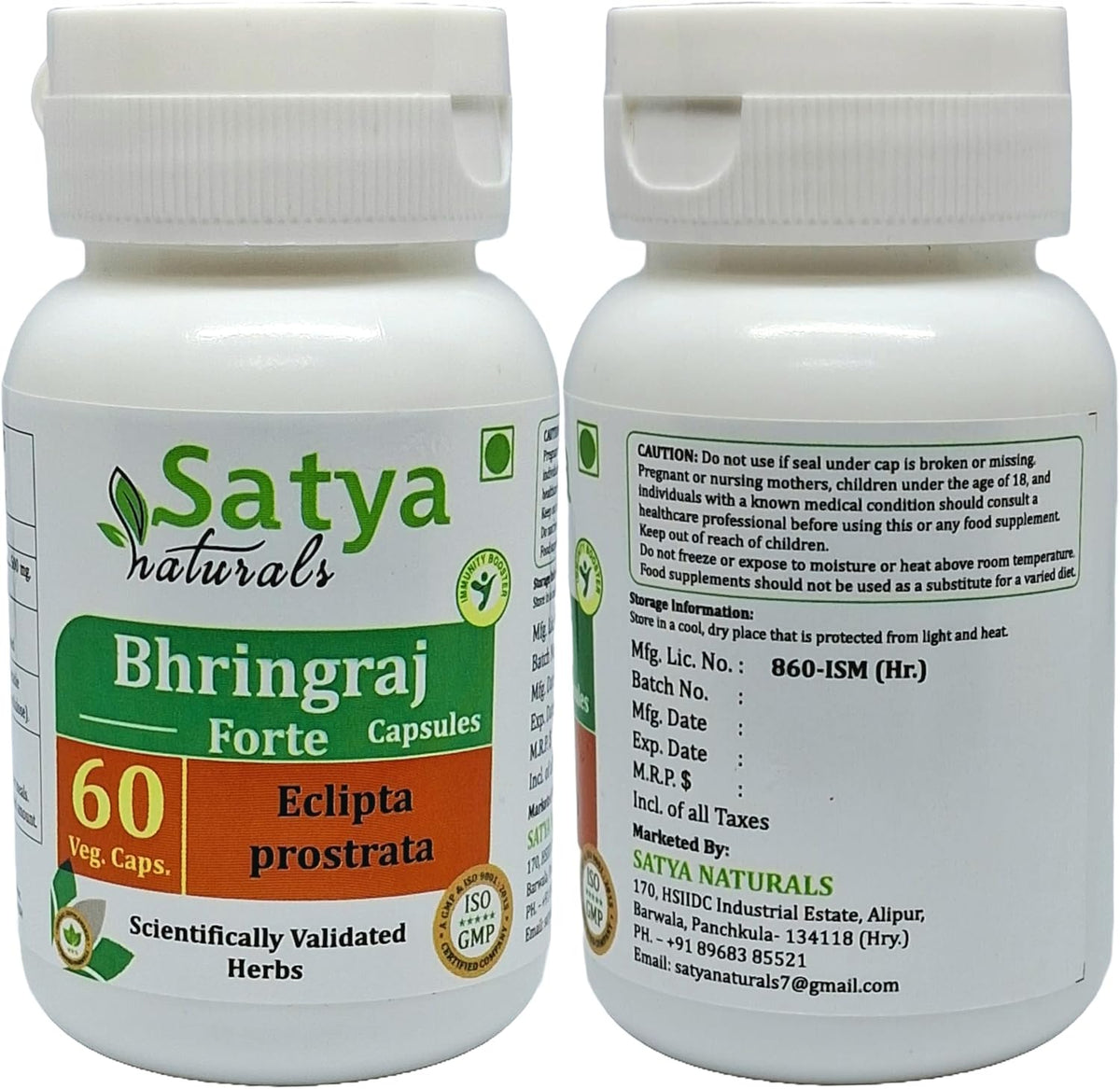 Generic Bhringraj Capsules, 500mg, 60 Capsules, Eclipta Prostrata Extract (Pack of 2) - görsel 3