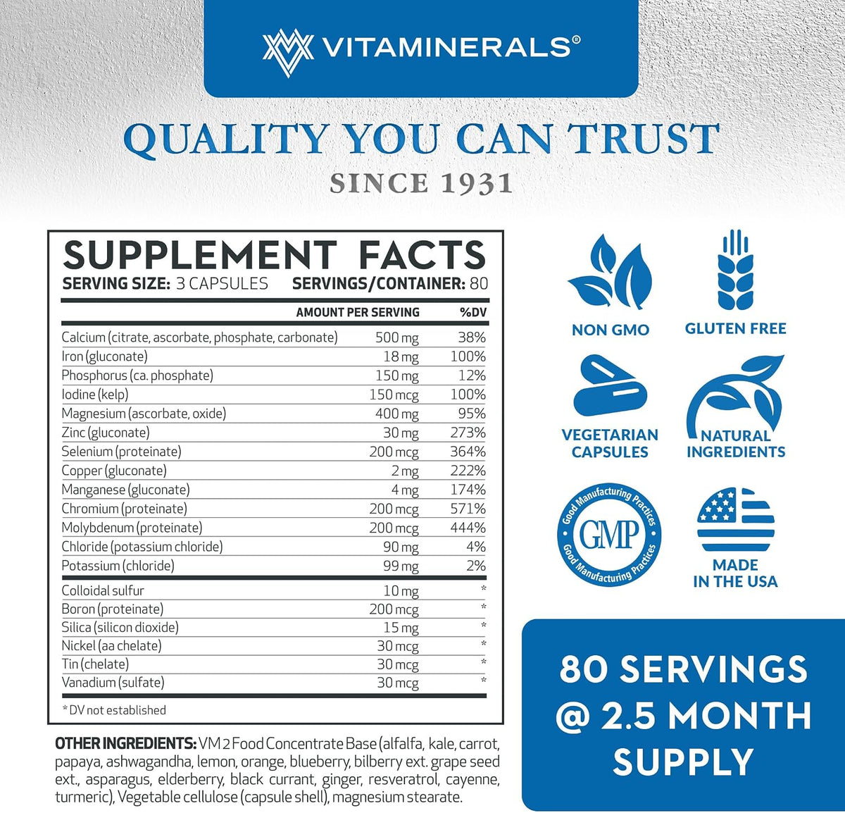 16 Polymineral Comprehensive Mineral Formula - 240 Vegan Capsules - görsel 3