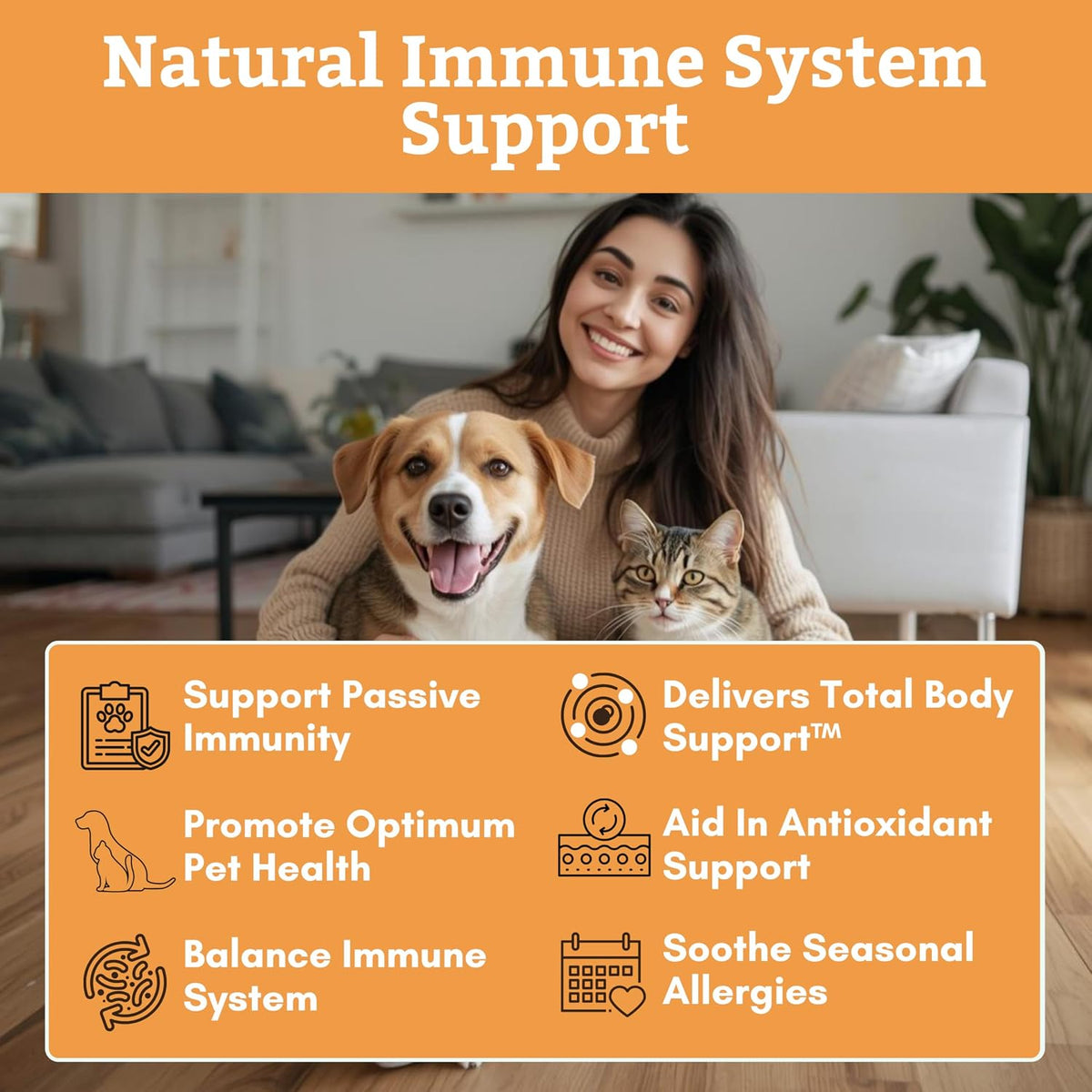 Wholistic Pet Organics Vitamin C Powder for Dogs & Cats - Allergy & Itch Relief - Immune Support - 113 g (113 Servings) - görsel 3