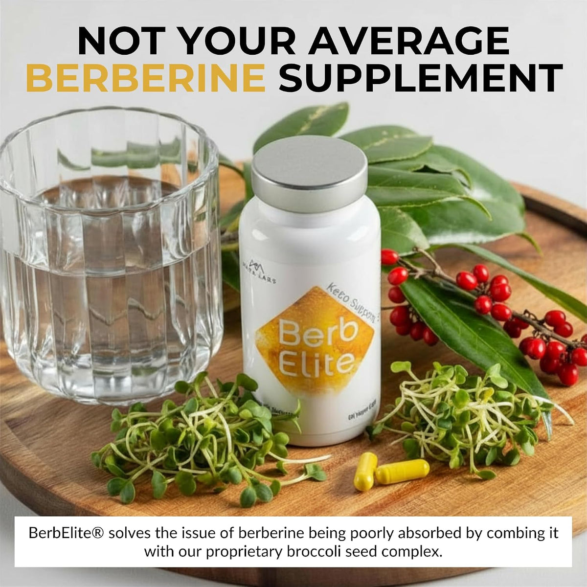 Mara Labs BerbElite - 350mg Berberine HCL with Broccoli Seed Complex - 60 Vegan Capsules - görsel 7