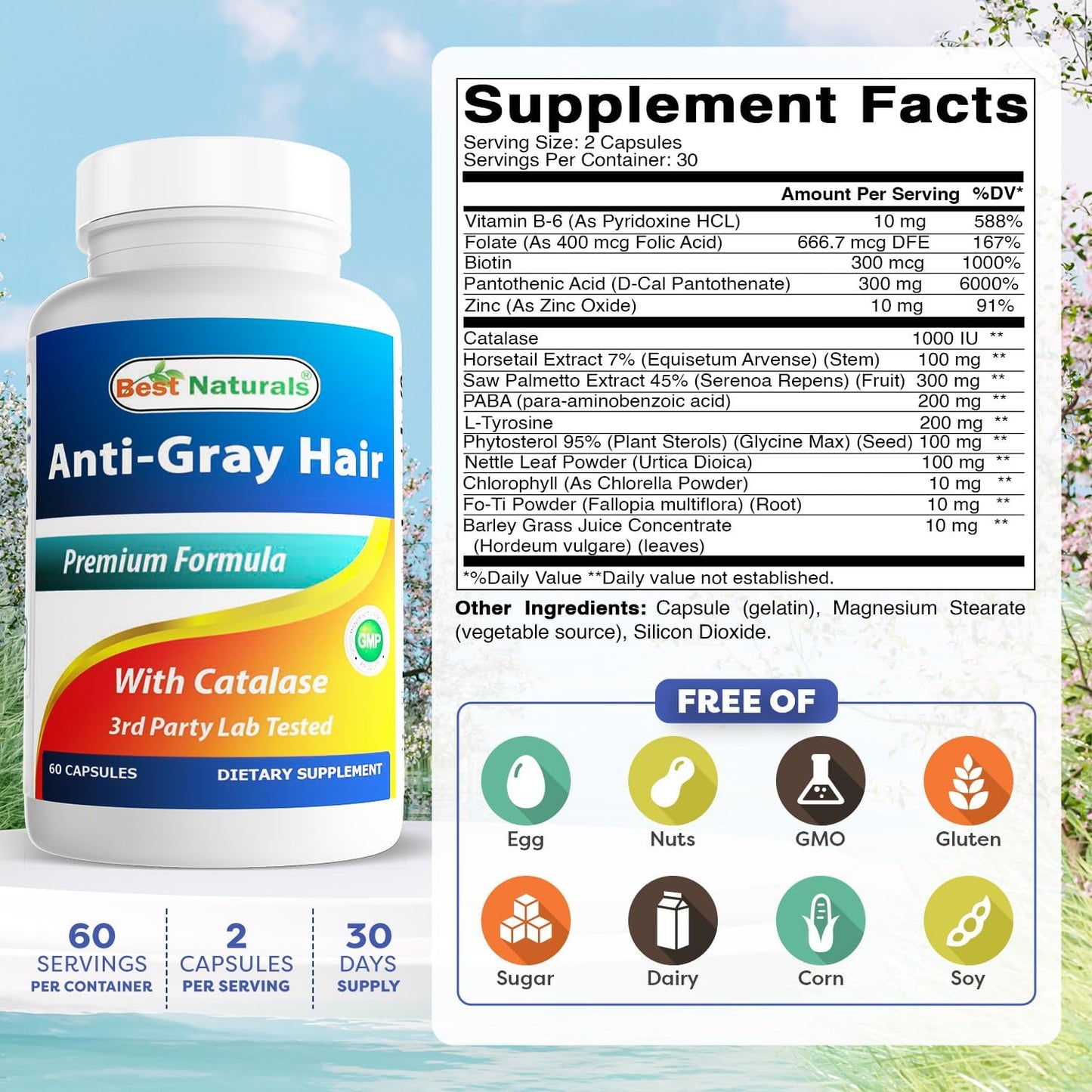 Best Naturals Anti Grey Hair Formula, 60 Capsules - görsel 2
