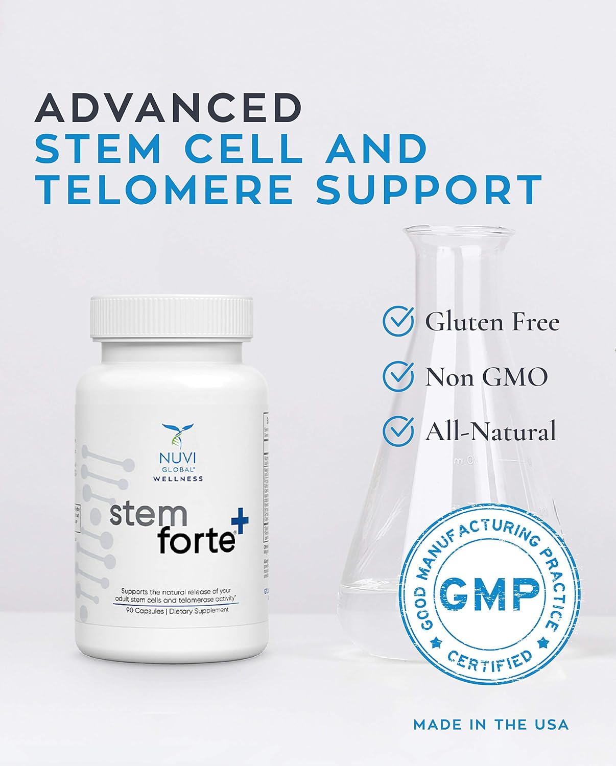 NuVi Global Stemforte Plus – Stem Cell and Telomere Supplement – 90 Capsules - görsel 7