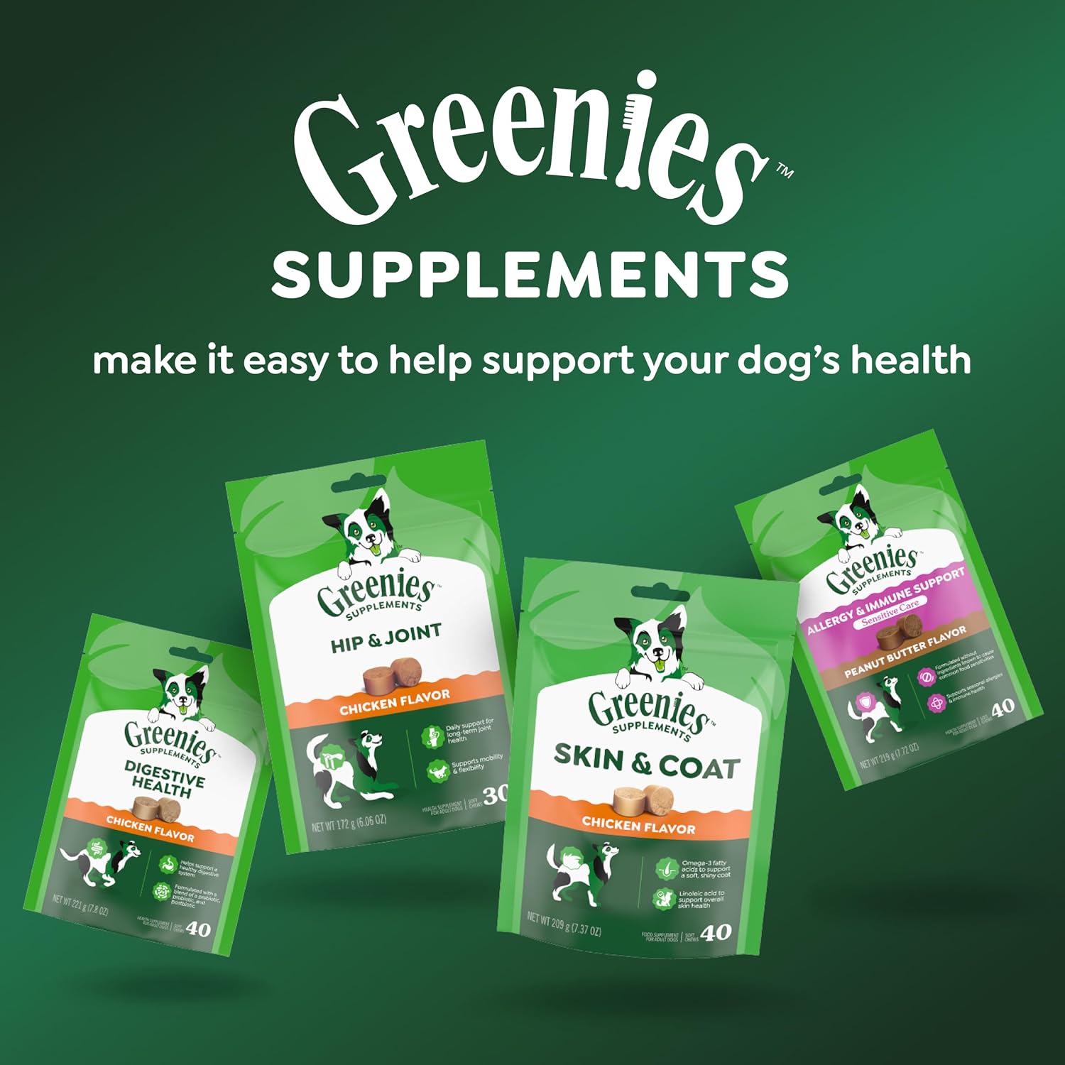 Greenies Digestive Health Probiotic Dog Chews, Chicken Flavour, 40 Chews - görsel 8