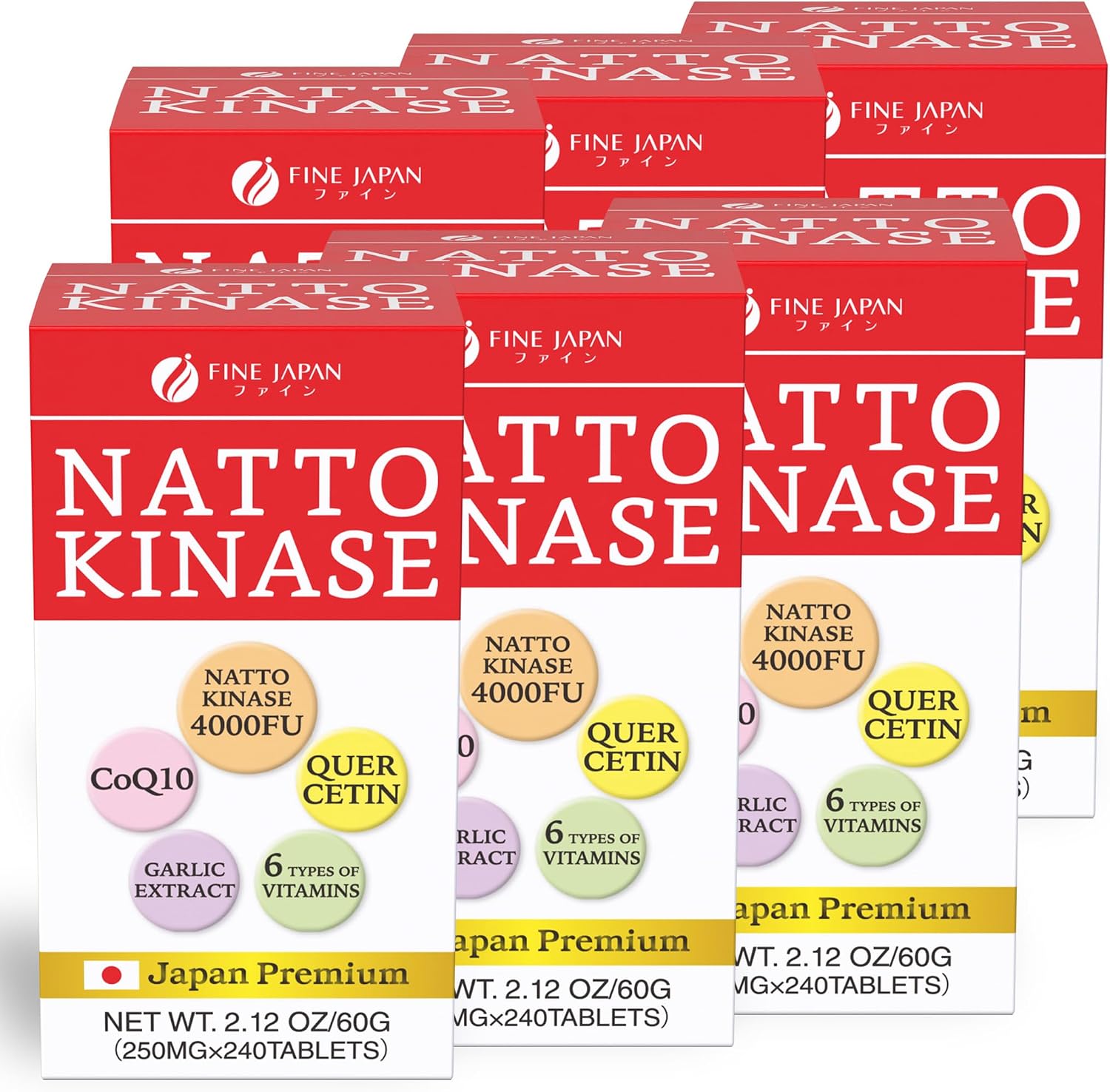 Nattokinase 4000FU - Derived from Japanese Natto 180g (250mg x 240 Tablets) Made in Japan - görsel 10