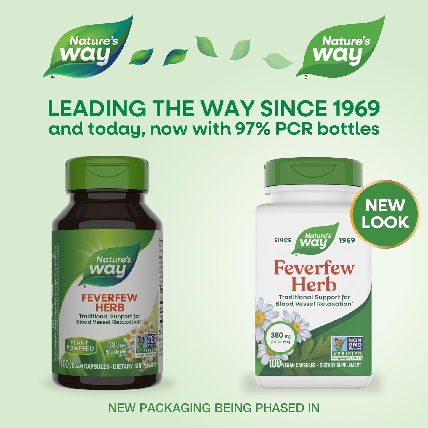 Nature's Way Feverfew Herb – Traditional Support for Blood Vessel Relaxation, 380 mg, 100 Vegan Capsules - görsel 2
