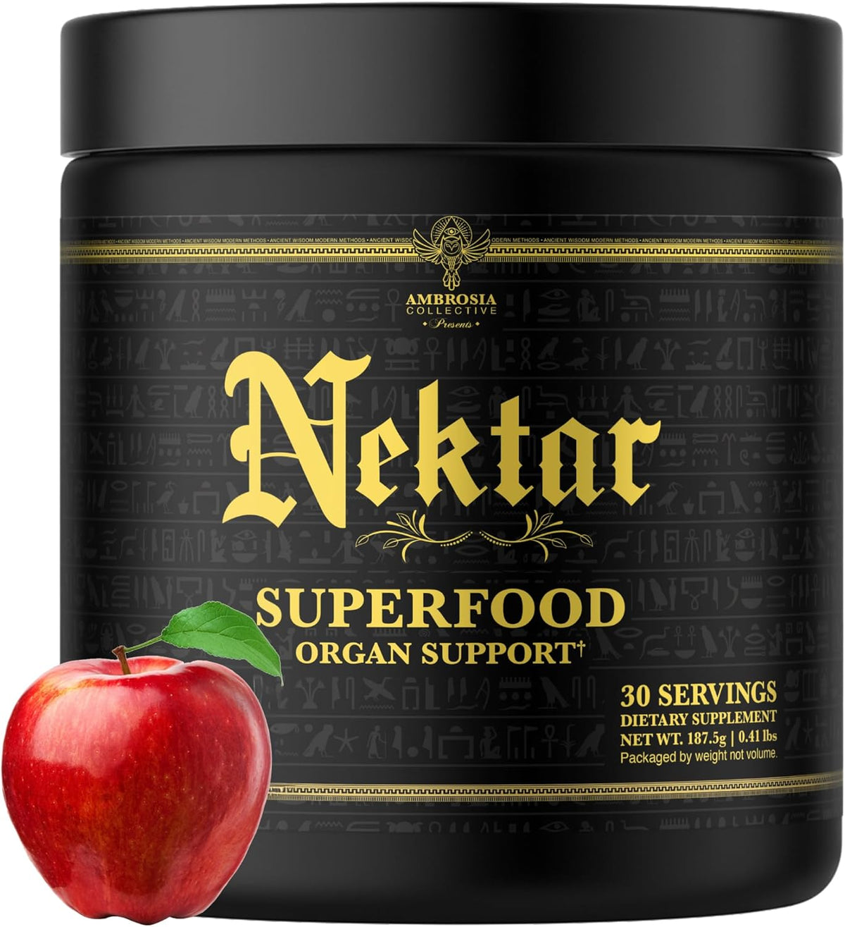 Ambrosia Superfood Organ & Cycle Support Powder – Apple Symphony, 30 Servings - görsel 1