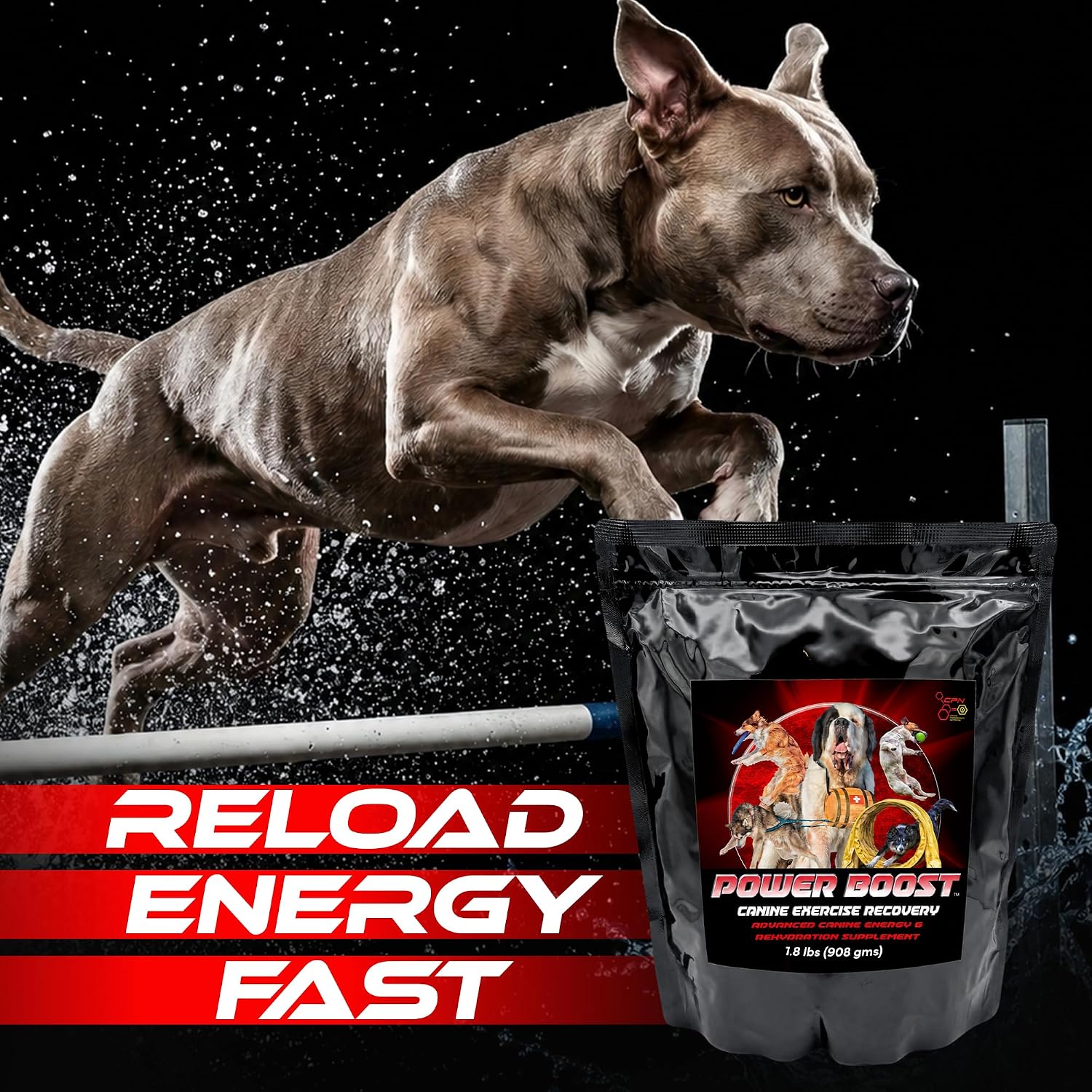 Power Boost Canine Performance Formula – Low Fat, High Carb Rehydration & Recovery Supplement for Working & Sporting Dogs - görsel 5