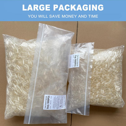VGTPC Size 00 Empty Gelatin Capsules (Separated) - 5000 Count Clear Capsules for DIY Supplement Filling