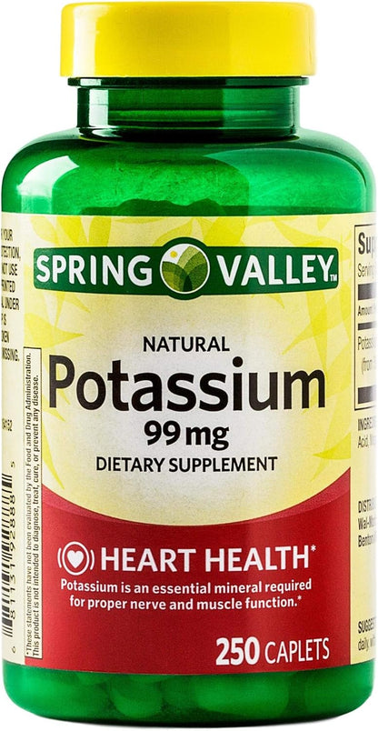 Potassium Caplets for Heart, Nerve and Muscle Function
