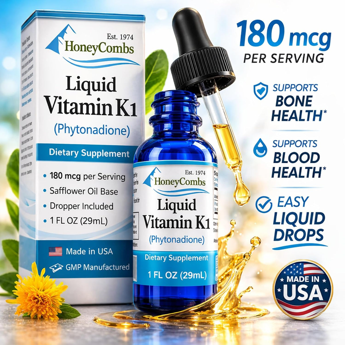 Vitamin K1 Liquid Drops – Phytonadione for Newborns & Adults, 30 ml - görsel 3