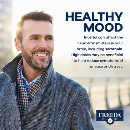 FREEDA Pure Myo-Inositol Powder – Unflavoured Single-Ingredient Inositol – 900 mg per Serving – 4 oz (113 g)