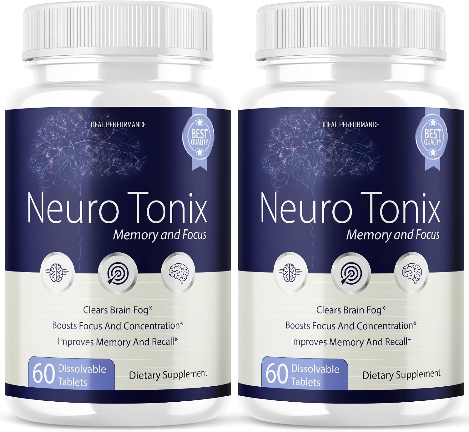 Neurotonix Memory Supplement - Official Formula - Neuro Tonix Memory Capsules for Focus and Memory, Neurotonix Brain Supplement, Neuro Tonix Advanced Formula Maximum Strength (120 Capsules) - görsel 1