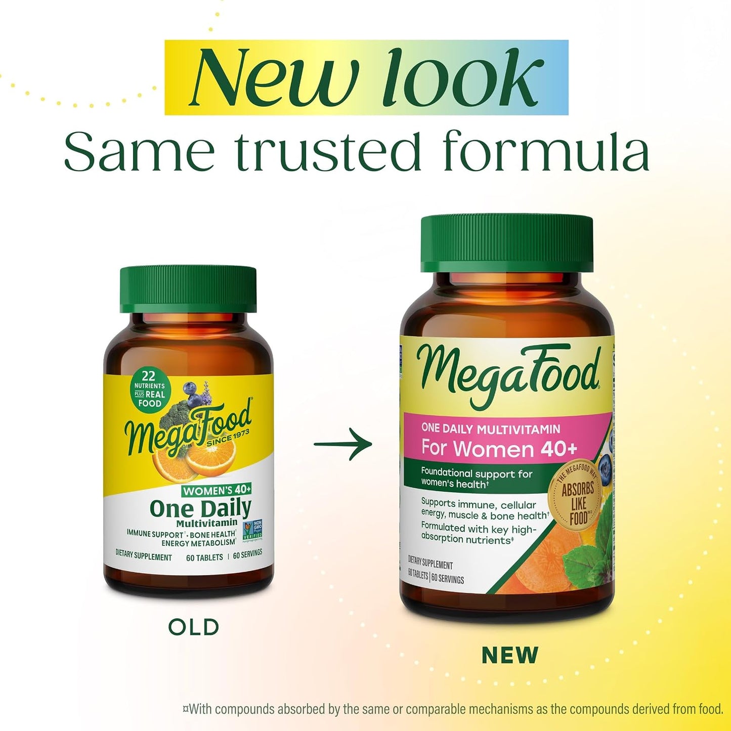 MegaFood Multivitamin for Women 40+ – One Daily with Methylated B12, Methyl Folate, Vitamin D3, C & Zinc – Energy, Immune & Bone Support – Vegetarian – 30 Tablets - görsel 2
