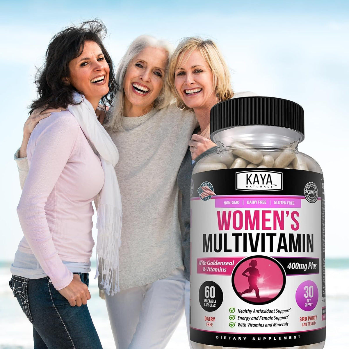 Kaya Naturals Women's Multivitamin – Overall Health, Antioxidant & Immune Support with Vitamins A, C, D, E, Biotin, Folic Acid & Multi-Mineral - görsel 8