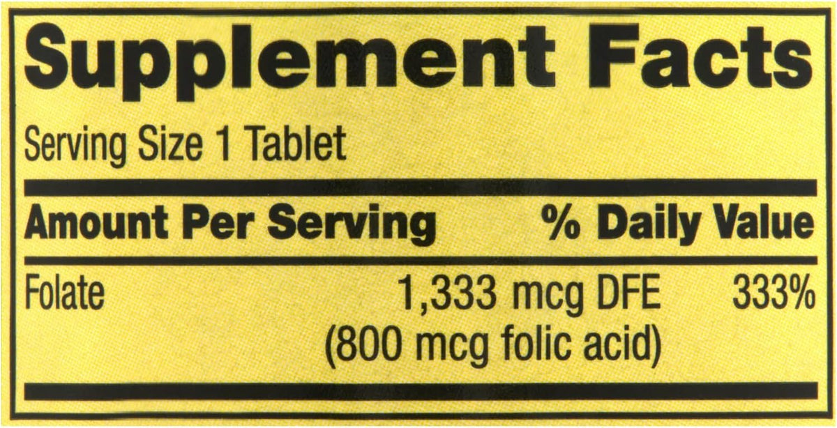 Folate 1,333 mcg DFE Food Supplement, 400 Tablets + Ebook Bundle - görsel 3