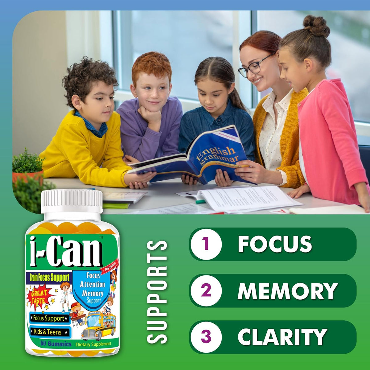 I-Can Kids Focus Gummies with Omega-3 DHA - görsel 2