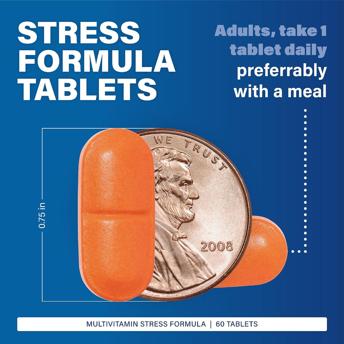 MAJOR Stress Formula - High Potency B-Complex Vitamin Supplement, 60 Tablets - görsel 3